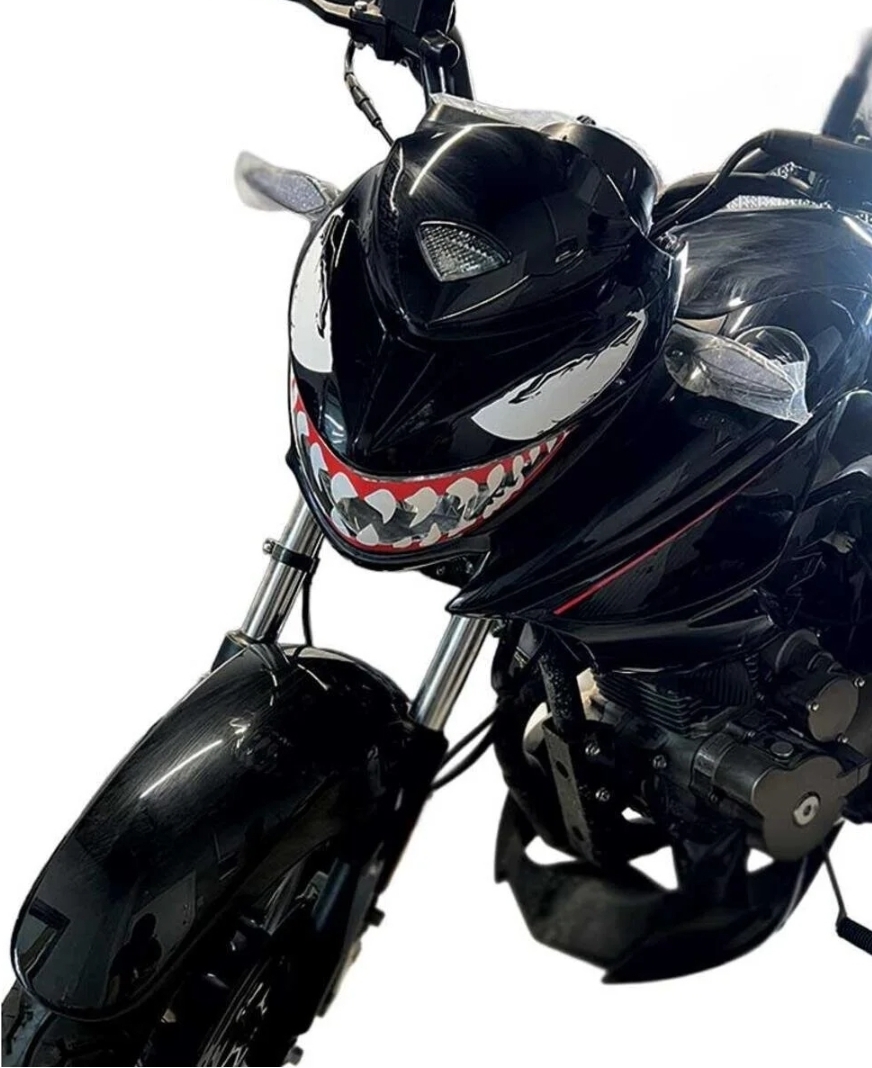 برچسب بلوری چراغ طرح ونوم ۱ مخصوص Zontes N2n 230cc | استیکر چراغ جلو زونتس N2n