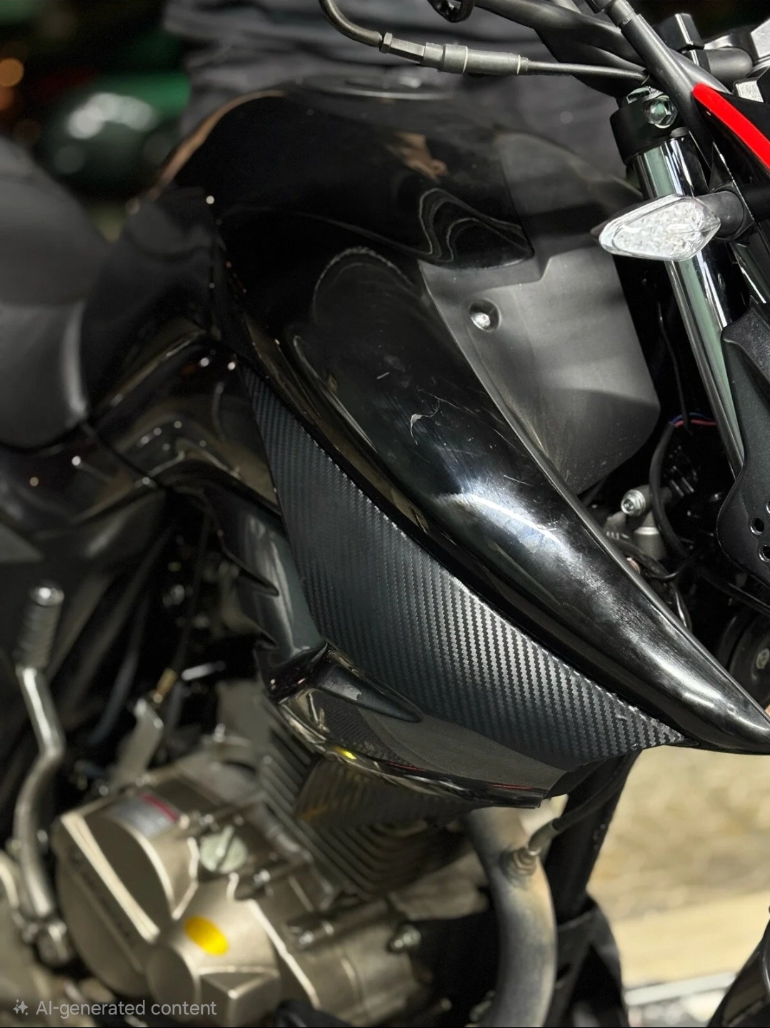 برچسب کنار باک طرح فیبر کربن مخصوص Zontes N2n 230cc | استیکر کنار باک زونتس N2n